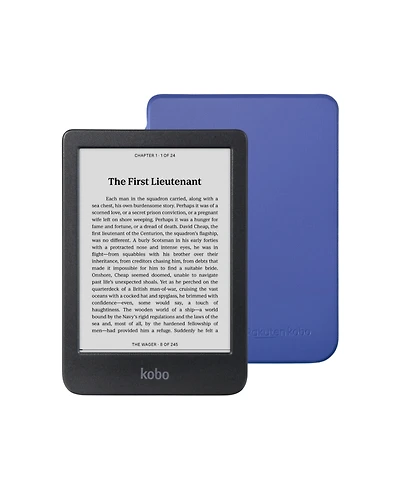 Kobo Clara Bw eReader with Cobalt Basic SleepCover Case Bundle