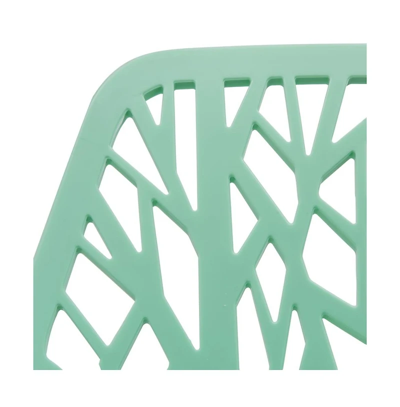 LeisureMod Modern Asbury Dining Chair w/ Chromed Legs