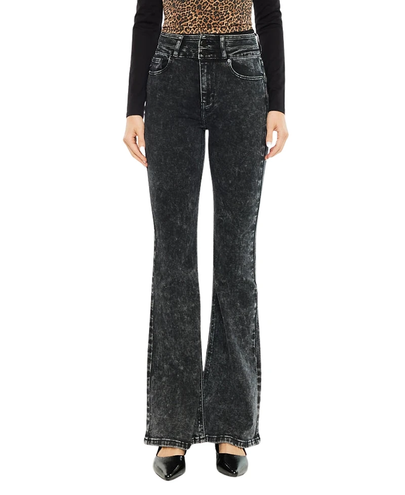 KanCan Women's Amirah Ultra High Rise Flare Jeans