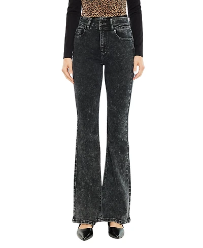 KanCan Women's Amirah Ultra High Rise Flare Jeans