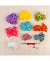 John Bead Granny Square Headband Floral Crochet Diy Kit for Beginners