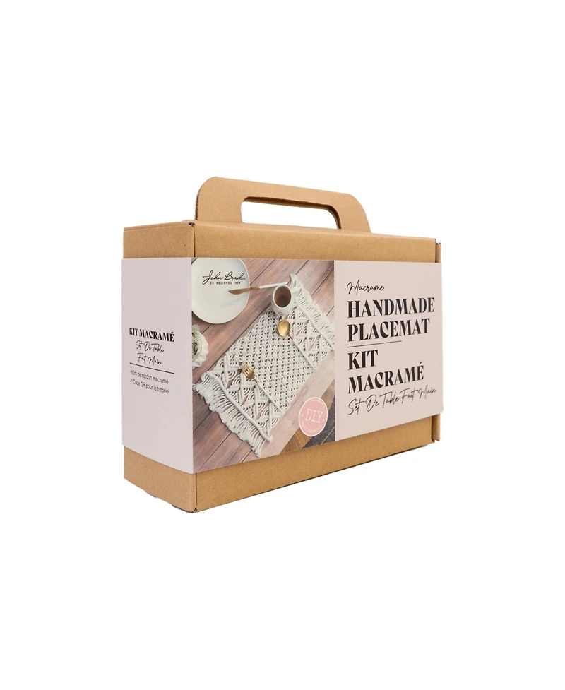 John Bead Macrame Handmade Placemat Diy Kit for Beginners