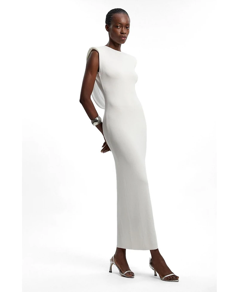 Karen Millen Women's Plunge Back Sleeveless Maxi Dress