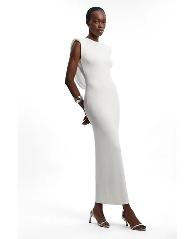 Karen Millen Women's Plunge Back Sleeveless Maxi Dress
