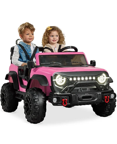 Best Choice Products Kids 24V 2-Seater Electric Ride-On Car Truck Parent Control, Bluetooth, Led Lights