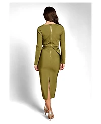 Coast Women's Bandage Twist Front V-Neck Midi Dress