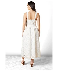 Oasis Women's Embroidered Broderie Midi Dress