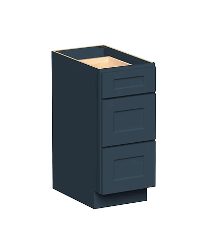 Boyel Living 15" W 3-Drawers Base Cabinets, Ready to Assemble Kitchen Cabinet with Solid Wood Frame, Soft-Close Slides and Hinges