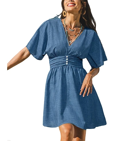 Cupshe Women's Striped Mini Beach Dress