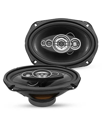 5 Core 6x9 Car Speaker 800W Pair 4Ohm 4 Way Coaxial Speaker Audio w Super Tweeter Universal Fit