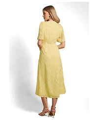 Oasis Women's Button Jacquard Midi Dress