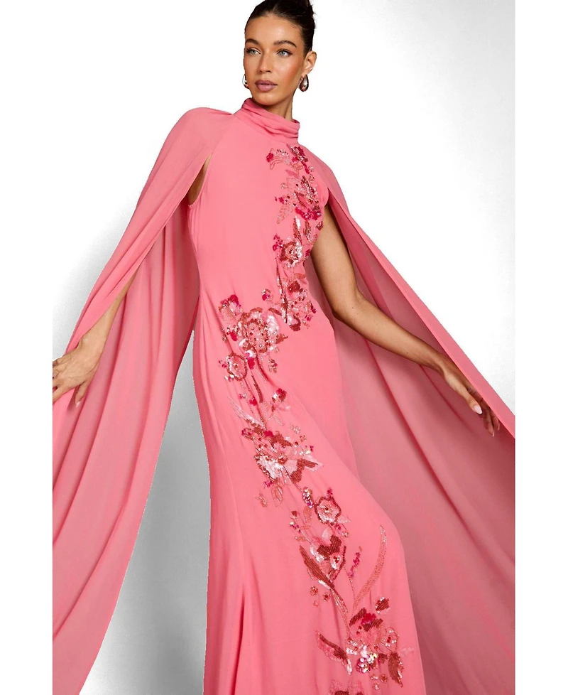 Coast Women's Floral Cape Maxi Dress