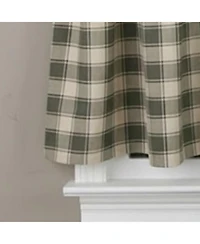 Ellis Curtain Country Check Tailored With 1.5" Rod Pocket Window Tiers Mist