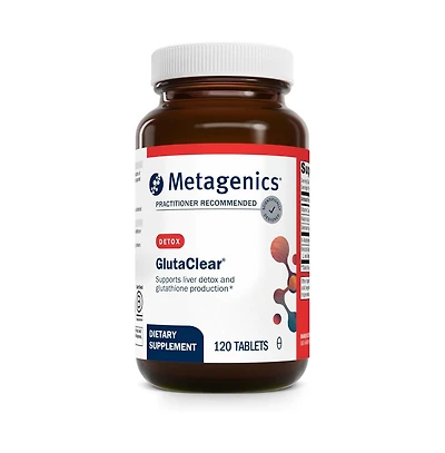 Metagenics GlutaClear Advanced Glutathione Support with 750 Milligram Niacinamide, Vitamin C, Selenium and Broccoli Seed Extract 120 Tablets