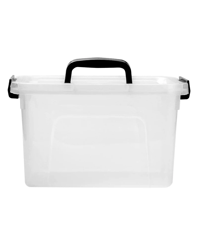 Xdovet Stackable Plastic Storage Bins with Lids Latches Organizer