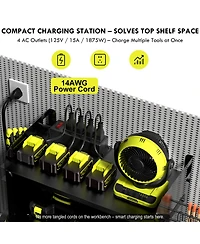 Xdovet Power Tool Organizer Wall Mount Drill Rack Locking Drawers Metal Garage Workshop Storage Gift Men Father