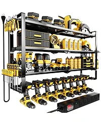 Xdovet Power Tool Organizer Wall Mount Charging Station Metal Rack Drill Holder Shelf