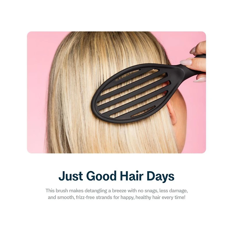 Gimme Beauty Vented Detangling Brush Quick Dry, Heat Resistant Wet Brush for Thick or Thin Locks Supports Healthy Hair Fine Hair
