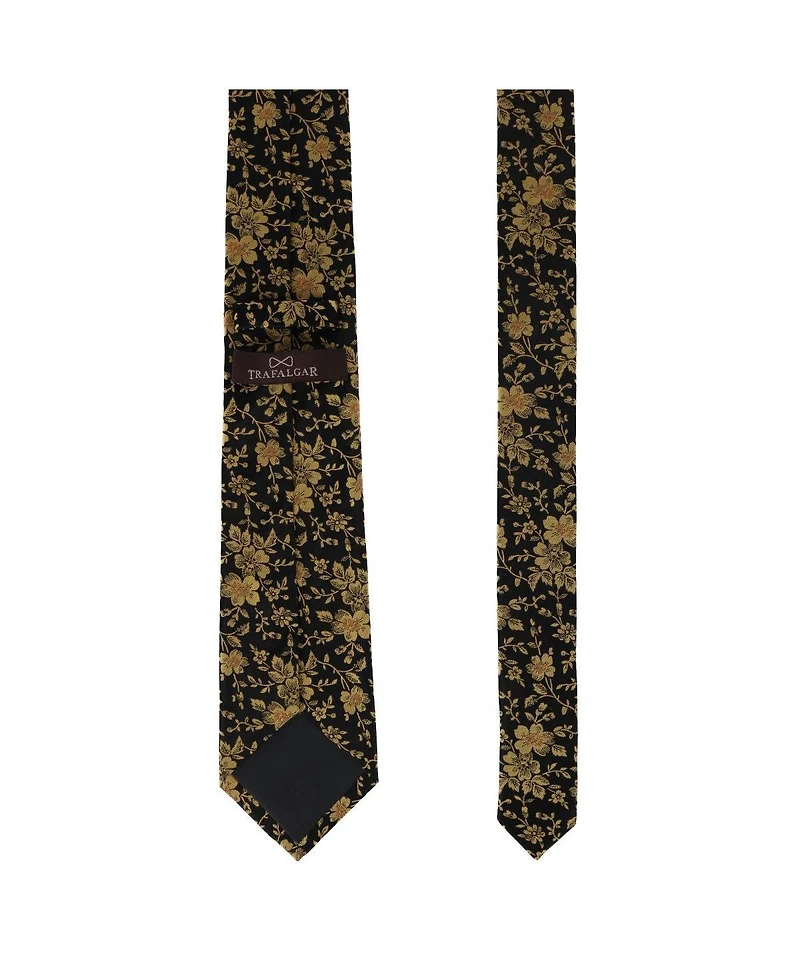 Trafalgar Men's Midas Floral Novelty Silk Necktie