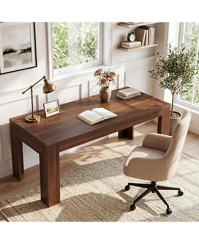 Tribesigns Office Desk, Modern Executive Desk with Large Tabletop, Wooden Computer Desk, Long Workstation for Home Office