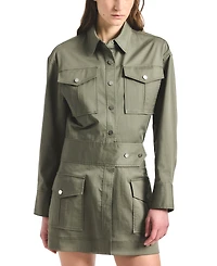 Derek Lam 10 Crosby Women's Brady Long-Sleeve Utility Mini Dress