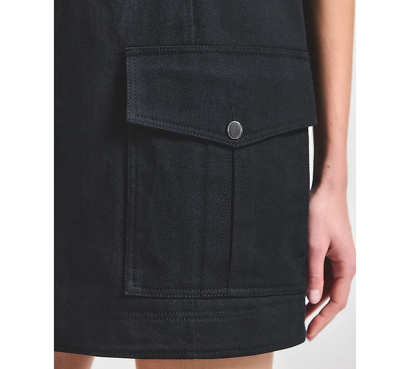 Derek Lam 10 Crosby Women's Xander Washed Cotton Twill Trapeze Dress