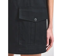 Derek Lam 10 Crosby Women's Xander Washed Cotton Twill Trapeze Dress