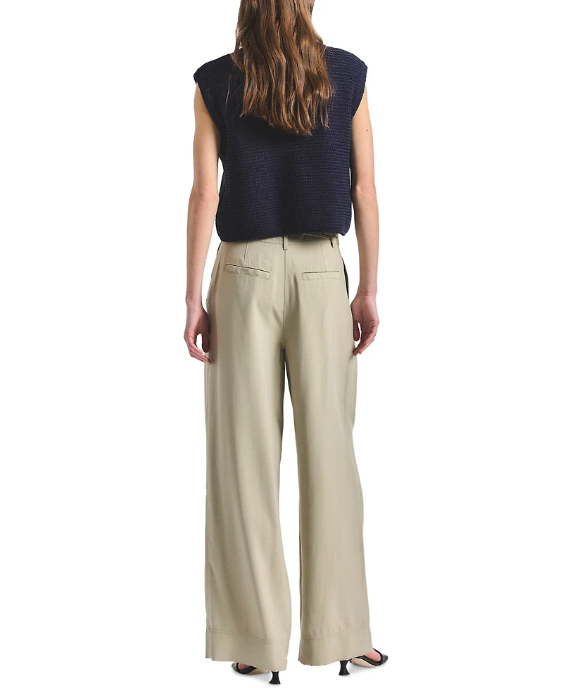 Derek Lam 10 Crosby Women's Archer Mid-Rise Wide-Leg Suiting Trousers