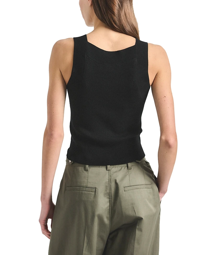 Derek Lam 10 Crosby Women's Dakota Scoop Neck Sweater Knit Tank Top
