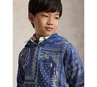 Polo Ralph Lauren Boys' 8-20 Bandanna Print Long-Sleeve Hoodie