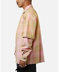 mnml Men's Dip Fade Flannel Shirt