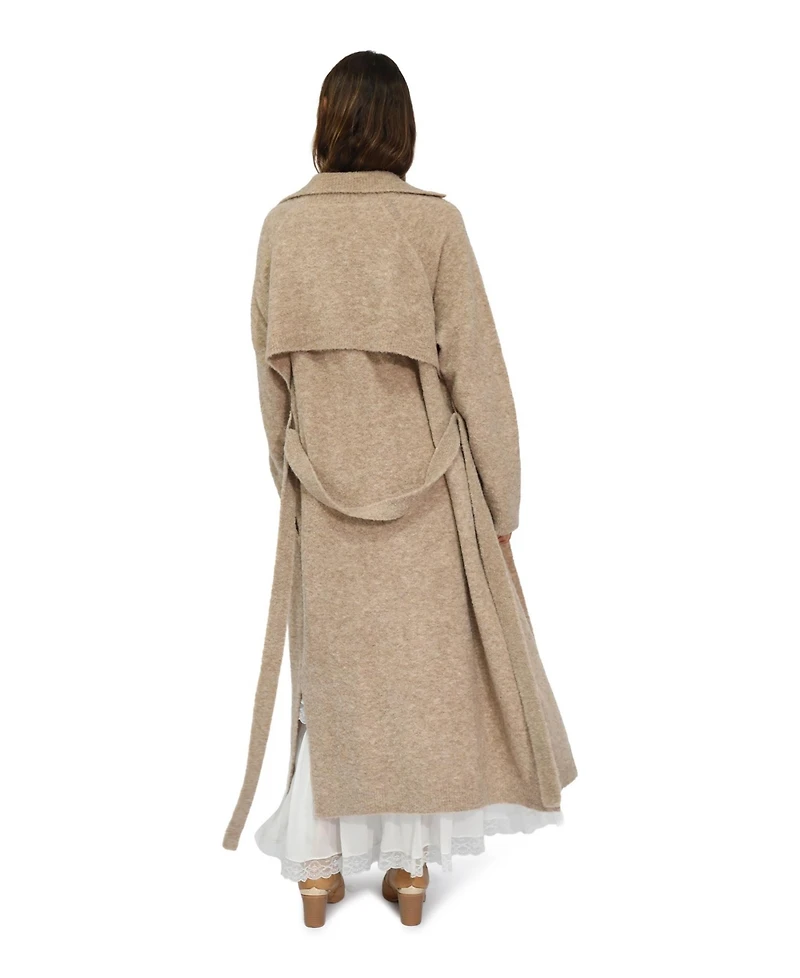 Belle & Bloom Women's Live Dream Maxi Trench Cardigan