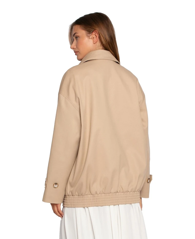 Belle & Bloom Women's Weekend Trench Bomber Jacket