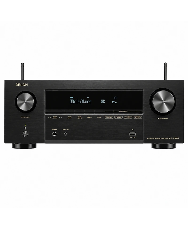 Denon Avr-X2900H 7.2 Ch 95W 8K Av Receiver Powered by Heos with Dolby Atmos