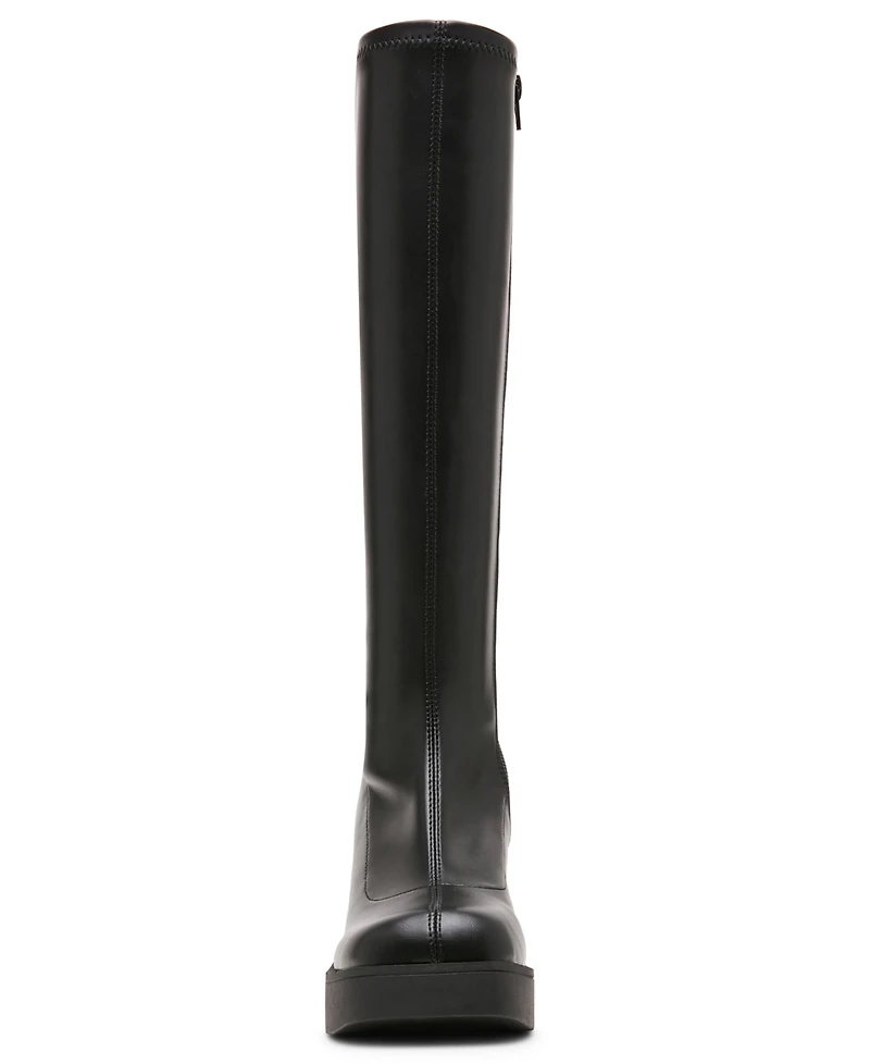 Madden Girl Women's Spy Stretch Knee High Block Heel Boots