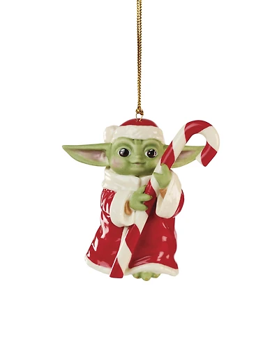 Lenox Holiday Grogu with Candy Cane Ornament