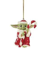 Lenox Holiday Grogu with Candy Cane Ornament