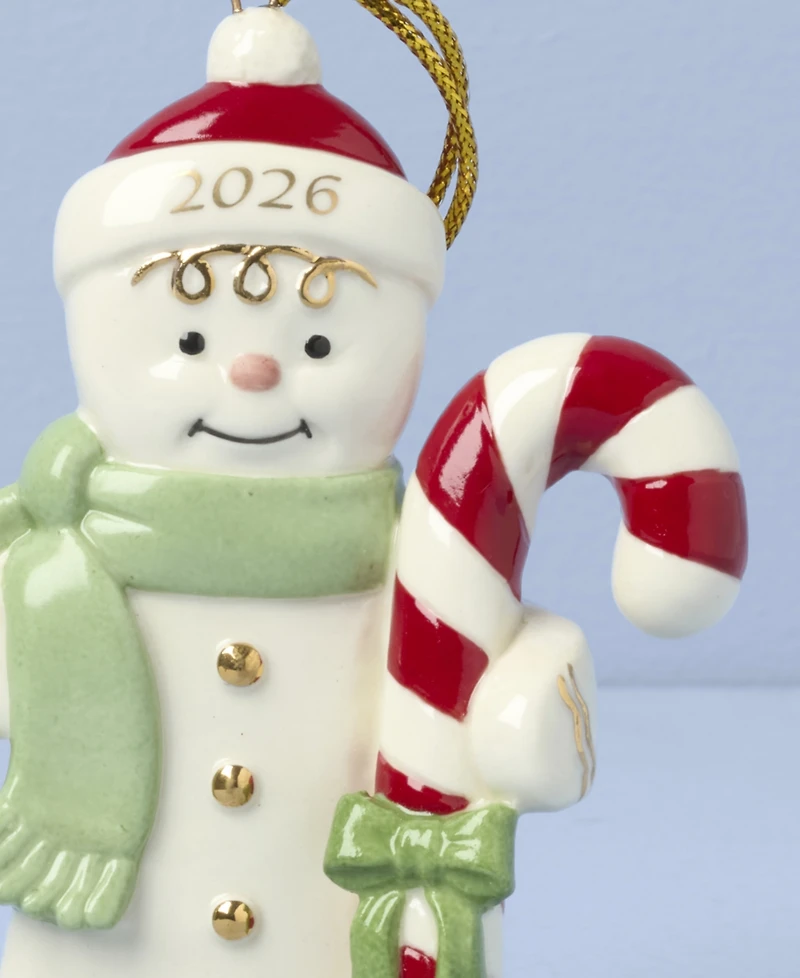 Lenox 2026 Gingerbread with Candy Cane Ornament