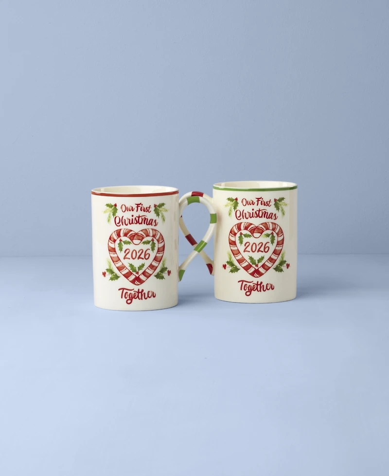 Lenox Holiday First Christmas Together Mug, Set of 2