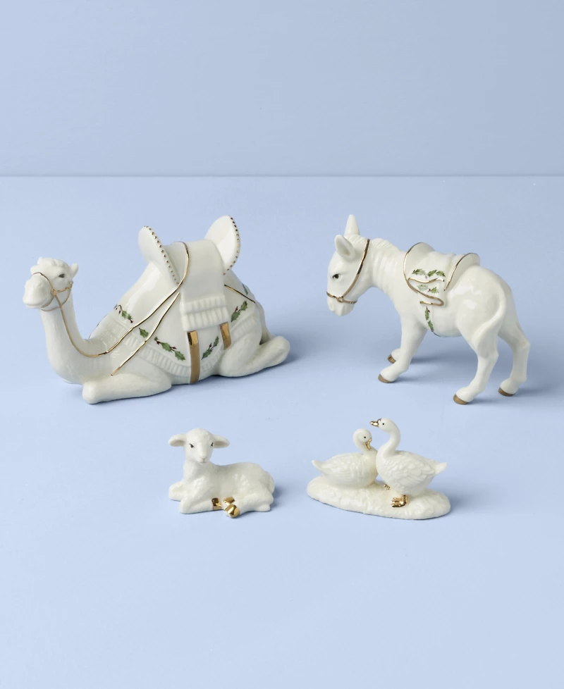 Lenox Holiday Mini Nativity Animals 4-Piece Figurine Set