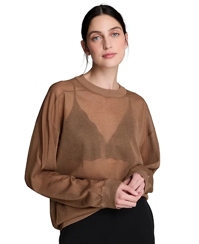 Kenneth Cole Women's Oversized Crewneck Sweatshirt