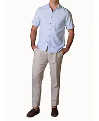 Koy Clothing Men's Cotton Short Sleeve Sack Weave Shirt
