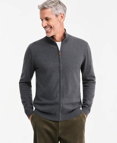 Club Room Men's Supima Cotton Full-Zip Sweater, Macy's Exclusive