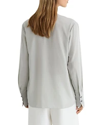 Reiss Women's Lauren Matt Silk Drape Shirt
