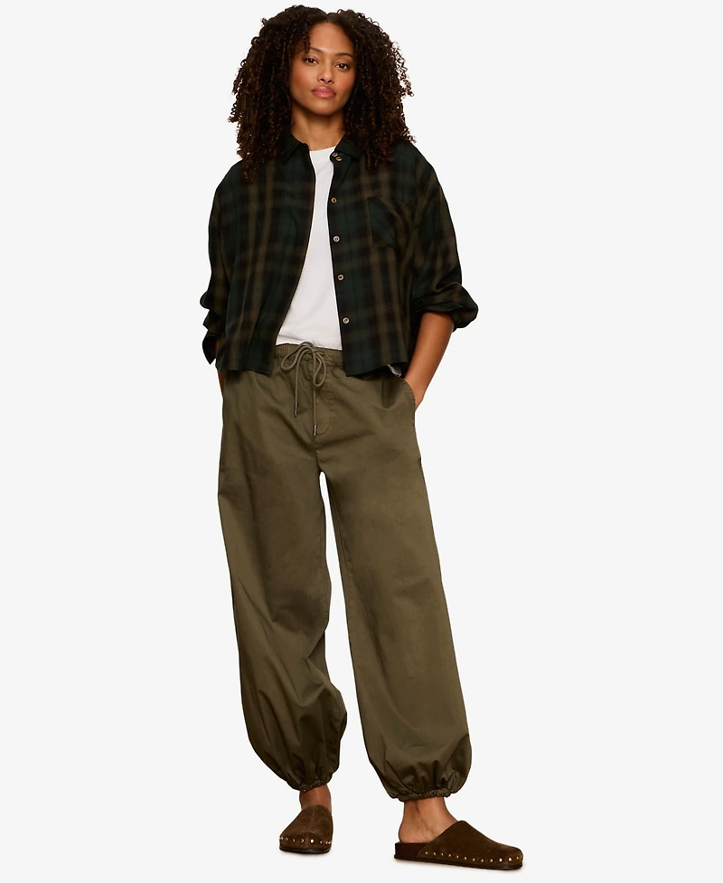 Sanctuary Women's Cropped Balloon Leg Pull-On Pants