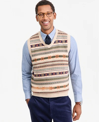 Club Room Men's Cotton Fair Isle Sweater Vest, Macy's Exclusive