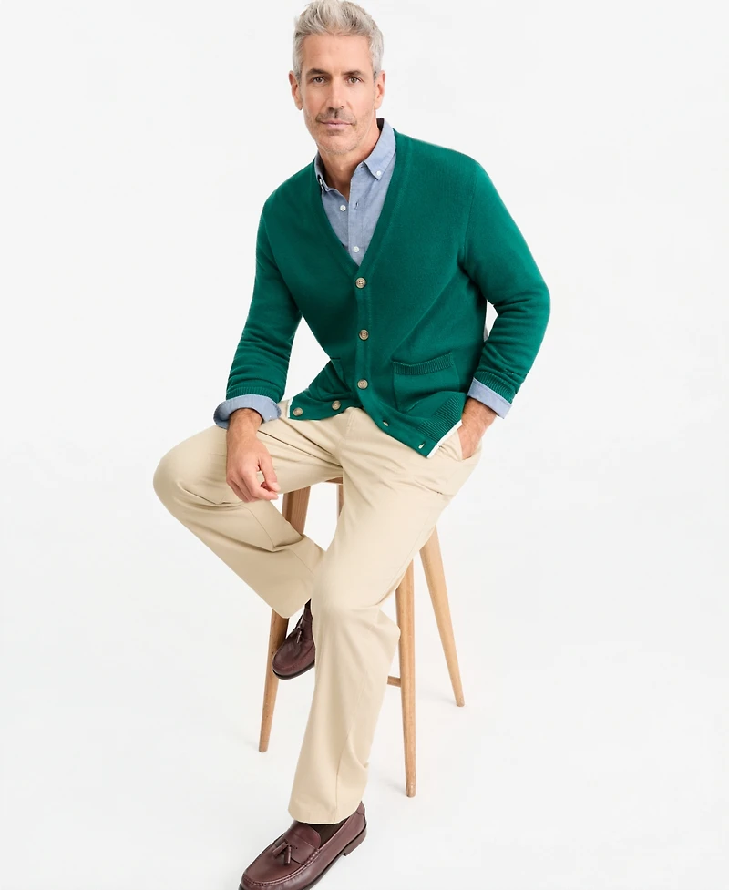 Club Room Men's Cotton Tipped Button-Up Cardigan, Macy's Exclusive