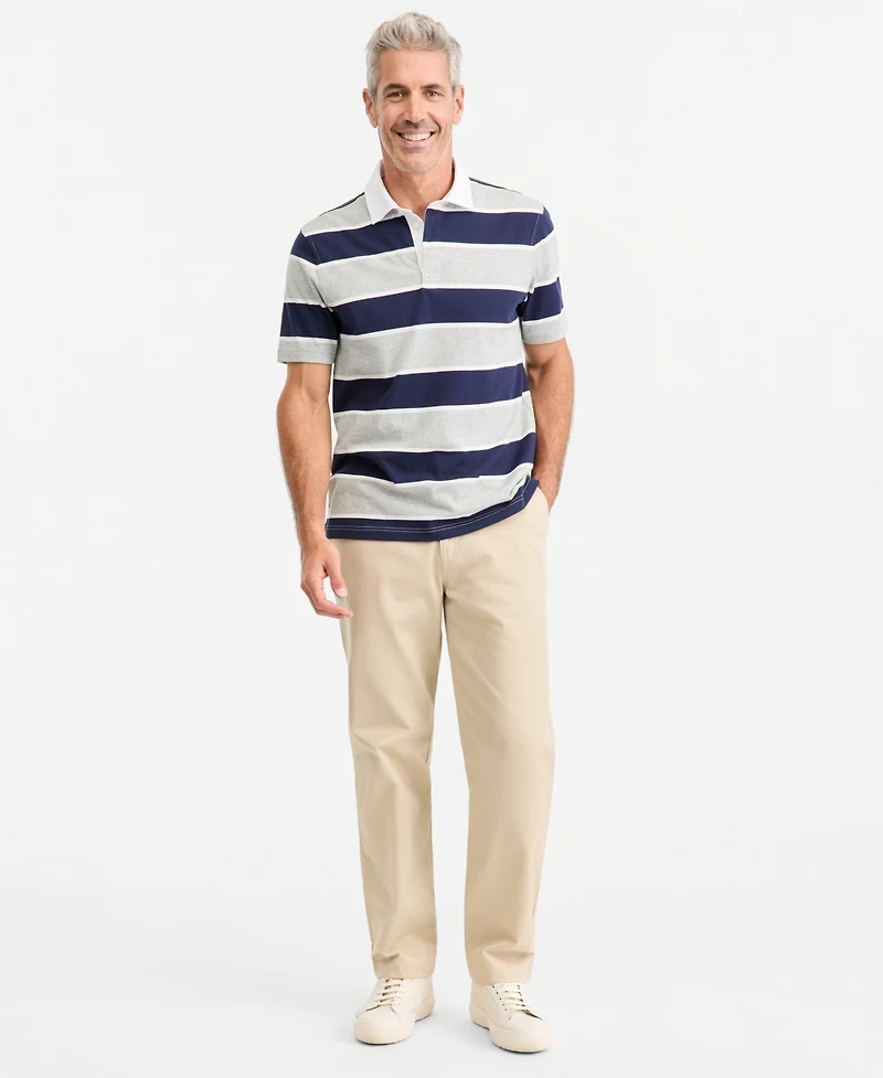 Club Room Men's Stripe Short-Sleeve Rugby Shirt, Macy's Exclusive
