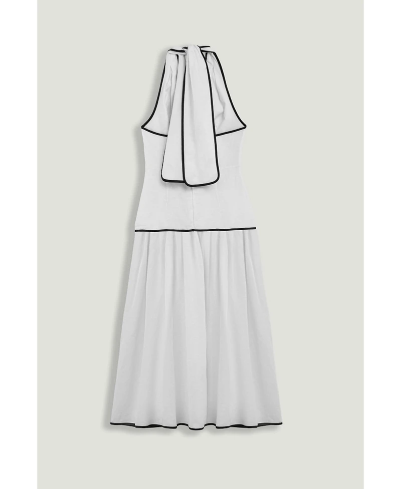 Nocturne Women's Binding Detail Halterneck Midi Dress