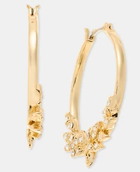 lonna & lilly Pave Vine Hoop Earrings